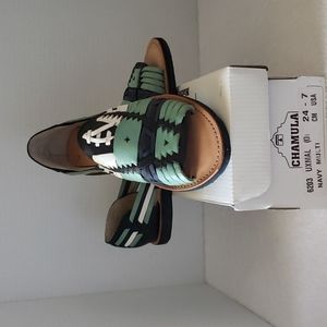 Chamula | NWT Women's Leather Huaraches in Multi Color of Blue & Green Sz &